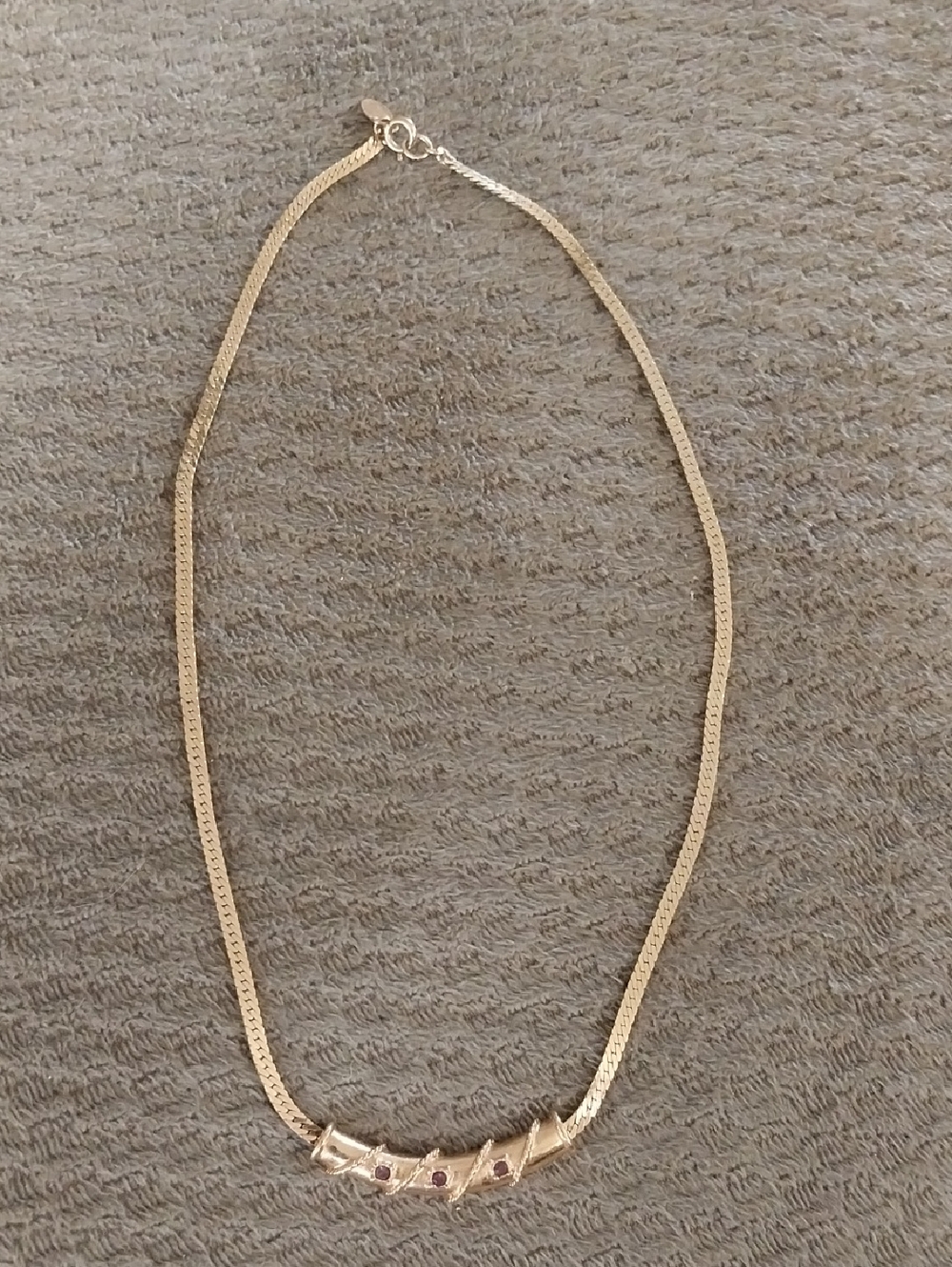 Evoke Gold-Tone Women's Necklace with Purple Accent Stones